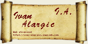 Ivan Alargić vizit kartica